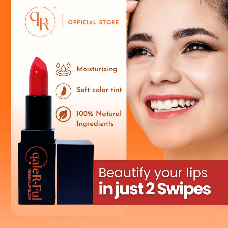 [qaleR Cosmetic] Vegan Lip Glow – Hydration, Soothing Comfort & a Soft Tint for Naturally Radiant Lips!💋✨