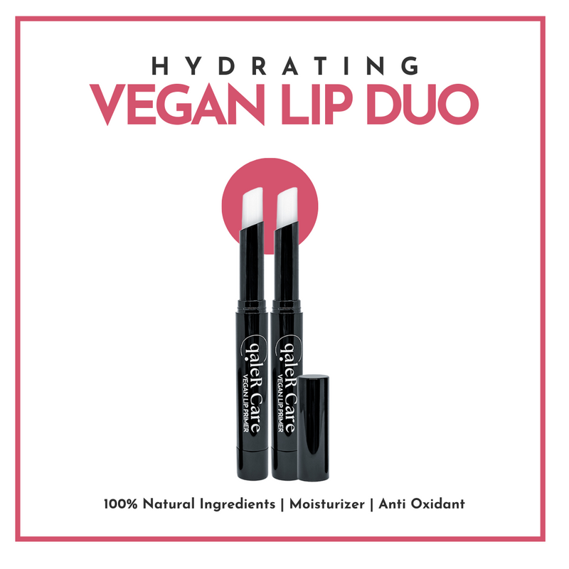 [qaleR Cosmetic] VALUE PACK | Duo Vegan Lip Primer – Deep Hydration, Healing Care, and Soothing Comfort for Perfectly Prepped Lips!