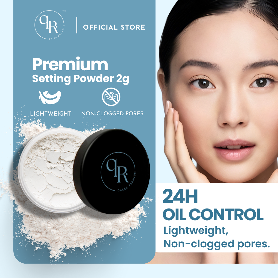 [qaleR Cosmetic] Premium Mineral Setting Powder (2g) – 100% Pure, Shin ...