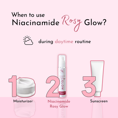 Niacinamide Rosy Glow (1 bottle) - Instant glow, Brightening, Even Skin Tone