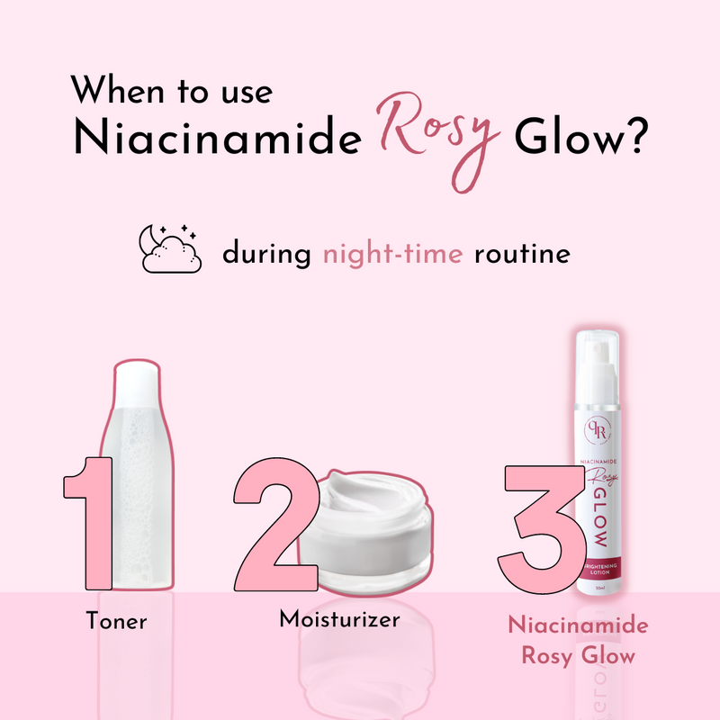 Niacinamide Rosy Glow (1 bottle) - Instant glow, Brightening, Even Skin Tone