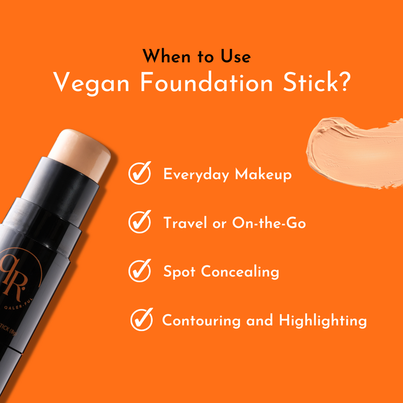Vegan Foundation Stick - Convenient, Daily Makeup, Best for Sensitive Skin