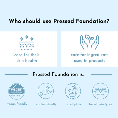 [qaleR Cosmetic] Pressed Mineral Foundation – Full coverage, Talc-free, Best for Sensitive Skin